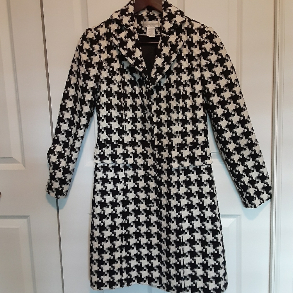 Worthington houndstooth coat